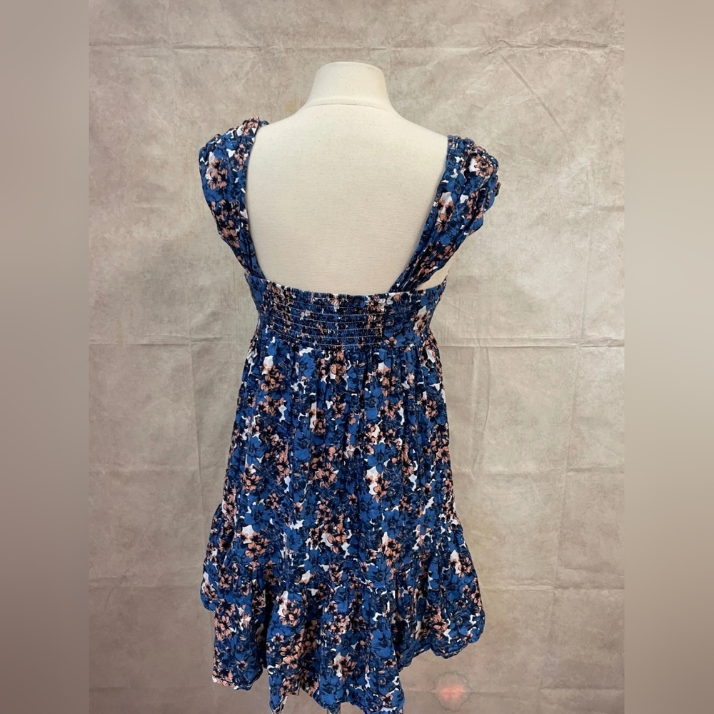 Blue Floral Ruffled Sundress - Picture 3 of 4